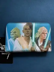 Loungefly Star Wars hard tag Fly high republic Zip Around Wallet NWT Collect