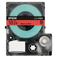 在飛比找PChome商店街優惠-EPSON 標籤機色帶 LC-5RBP(18mm紅底黑字)