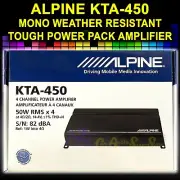 ALPINE KTA-450 CAR AUDIO 4 CHANNEL 400W AMP POWER PACK CLASS D AMPLIFIER NEW!