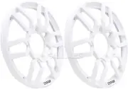 DS18 PRO-GRILL8 Universal 8" White Plastic Speaker Grill Cover 2 Sub Grills Pair