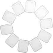 AIMALL 10PCS Transparent SD SDHC Memory Card Holder, Rigid Plastic Storage Case, 2x1.65x0.22 Inch, Snap Lock Closure