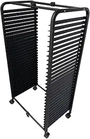 Paint Drying Rack Art Drying Rack 30 Shelves Metal Art Work Storage Display Rack Art Drying Rack with Wheels,Mobile Art Drying Rack for Home or Classroom