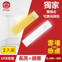 在飛比找PChome24h購物優惠-TOYAMA特亞馬TS3磁吸USB充電可調光雙模式長亮＋感應