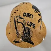 full brim hard hat custom hydro dipped IN DIRT LIFE DIRT PAYING THE BILLS NEW