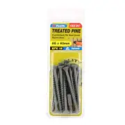 Zenith 8G x 60mm Tufcote® Countersunk Rib Head Treated Pine Screws - 16 Pack
