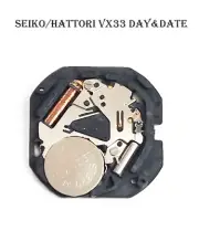 Watch Movement Quartz Seiko / Hattory VX33 Day & Date Japan Made Height 4.5mm