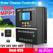 100A MPPT Charge Controller 12/24/36/48V DC Solar Charge Controller Regulator