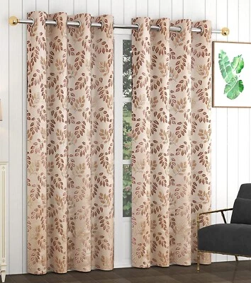 Polyester Curtains for Door 7 Feet Long with Eyelet Ring Pack Of 2 Pc Wine