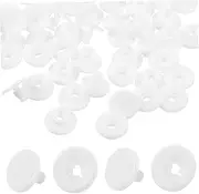 minkissy 200pcs Retaining Buckle Snap Button for Protective Snap Fasteners for Cover Replacement Clip Anti-Slip Hook for White