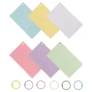 Notebook Portable Blank Flashcards Pre Hole Punched Index Child Office