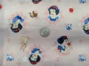 1Yd+12"/44" 100%cotton "FOREVER PRINCESS" Snow White Disney/Camelot Fabric, NEW