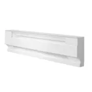 30 In. 240/208-Volt 500/375-Watt Electric Baseboard Heater in White