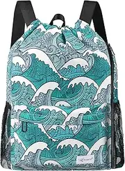 Risefit Waterproof Drawstring Backpack Bags Nylon Gym Sport Sackback String Bags