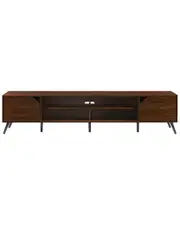 Walker Edison 80in Mid-Century Modern Simple Wood TV Stand