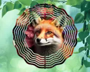 10" Fox Flowers Country Farm Wind Spinner Yard Decor 3D Kinetic rws069
