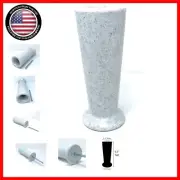 Weatherproof Grave Marker Vase - Sturdy & Deterrent Design for Memorial Sites