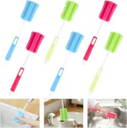 6 Pcs Sponge Bottle Brushes Adjustable Bottle Cleaner Bottlebrush Long Plastic H