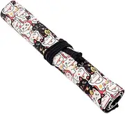 Fabric Paint Brush Holder Roll Up Paint Brush Holder 20 Slot Pockets Artist Canvas Roll Pouch Bag Makeup Brushes Case Organizer Rollup Protection Canvas Art Paint Brush Holder
