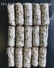 White Sage Smudge Sticks Wands 15 x 4" Bundle Free Post