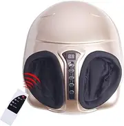 Shiatsu Foot Massager Machine with Heat, 3 Massage Methods, Removable and Cleanable, for Relieve Foot Pain and Fatigue,Gold