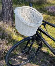 NEW white Wicker Bicycle Basket Bike Bicycle Accessories Bike
