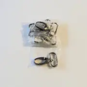 Push Gate Swivel Clasp Snap Hook Egg Shape for Removable Strap Key Ring Silver