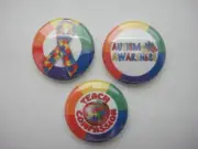 autism awareness buttons flat back or pin badge cabochons embellishments magnet