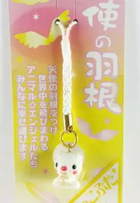 在飛比找樂天市場購物網優惠-【震撼精品百貨】日本手機吊飾 天使羽根-手機吊飾-豬造型-白