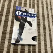 TRUFORM Men's Knee High 20-30 mmHg Compression Dress Socks 1944BL-M, Medium,