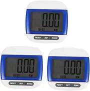 Kisangel 3pcs Pedometer Step Counter Watch Wear-Resistant Step Counter Calorie Counter Holder Monitor Step Counter Walking Charge Trackers Convenient Walking Counter Walk Supply Blue Abs