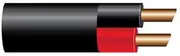 Automotive Cable Twin Core 2mm Red/Black W/Black Sheath 100M Roll ACX0799L
