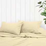 3/4 Piece Odyssey Thermal Flannelette Sheet Set Pebble (Singe, King Single)