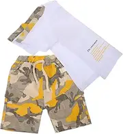 [LIFKOME] Short Sleeve Suit Kit Summer Shirt System Boy Clothes Co Boys Outfits Boys Clothes Sweatshirt Clothes Boys Planets Clothing Shirts Polyester (polyester)
