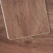 Interlocking Vinyl Floor Tiles 48 x 7.3 inch, 10 Tiles 5.5mm Thick Snap Together, Deep Brown Wood Grain DIY Flooring for Kitchen, Dining Room, Bedrooms & Bathrooms, Easy for Home