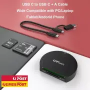 Rocketek CR328A USB 3.2 Gen2 CFast type B + SD Card Reader with USB-A & USB-C