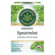 Traditional Medicinals Organic Spearmint Herbal Tea, 16 Tea Bags (Case Of 6)