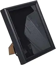 LABRIMP Memorial Flag Display Case Elegant Shadow Box for Veteran Flags Easy Access Maintenance Compact Design for Homes Offices Black Glass Frame