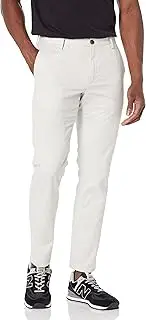 [Amazon Essentials] Men's Slim-Fit Wrinkle-Resistant Flat-Front Chino Pant, Silver, 42W x 28L