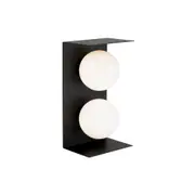 Olio 2 Light Wall Light Black & Opal Matt - OLIO WB2-BKOP