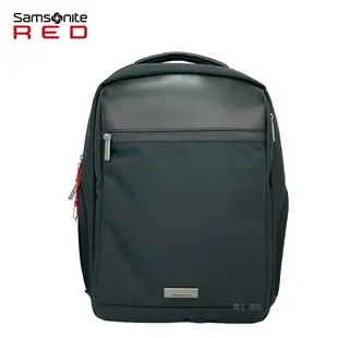 Samsonite Red 筆電後背包 多夾層後背包 筆電後背包 可插拉桿後背包 公事包 DF8*41001 (黑)