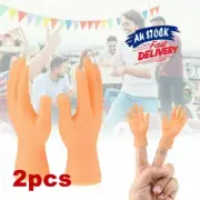2pcs Left & Right Mini Rubber Finger Hands For Tiny Finger Hands Puppets
