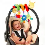 嬰兒床懸掛搖鈴玩具 移動蜈蚣螺旋玩具 理想嬰兒車舒適搖籃帶 帶響紙搖鈴 嬰兒感官發育玩具