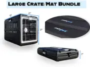 MiraPet Pet Carrier & Crate 35" Large Collapsible Cat & Dog Crate and Pad