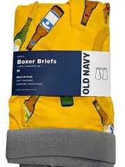 NWT OLD NAVY Boxer Briefs Sz M-L Yellow Gold Bottles #O13