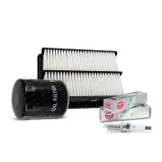 NGK Platinum Spark Plugs & NTK Air Oil Filter for Nissan Micra ST K13 1.2L 10-13