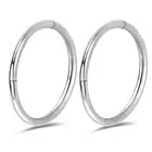 2Pcs Titanium Nose Rings 20G 18G 16G Nose Rings Hoops Septum Clicker Hinged S...