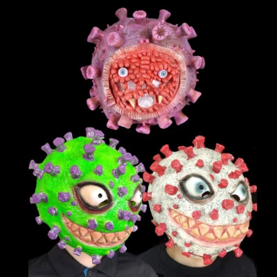Scary Demon Virus Full Head Latex Mask Decor Fancy Cospaly Costume Halloween
