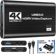 Shenzhi Tech USB3 Capture Card 1080p60 4K HDMI Game Video Card Live Stream DSLR Camcorder