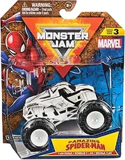 Monster Jam, Marvel Official Spider Man Monster Truck, Die-Cast Vehicle, 1:64 Scale, Super Hero Kids Toys for Boys Ages 3 and up