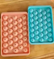 2× Round Ice Cube Ball Maker PP Tray Silicone Sphere Mold Bar Whiskey Cocktails